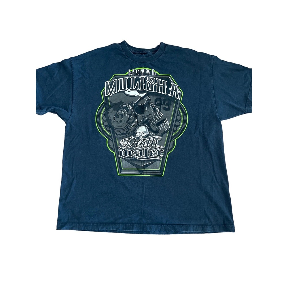 VINTAGE Metal Mulisha T Shirt Black Short Sleeve‎ Crewneck Graphic Mens 2XL